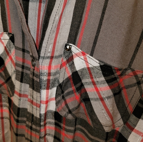 Rock & Republic Plaid Top - S - Picture 3 of 7
